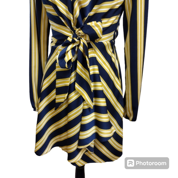 Express Mock Wrap V-Neck Dress - Picture 4 of 8